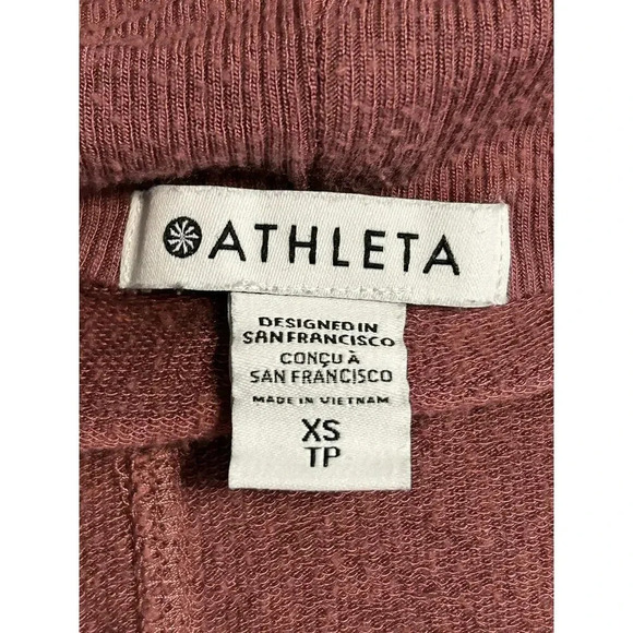 Athleta Cardigan Size XS Mauve Athleisure Soft Active Casual - Picture 3 of 7